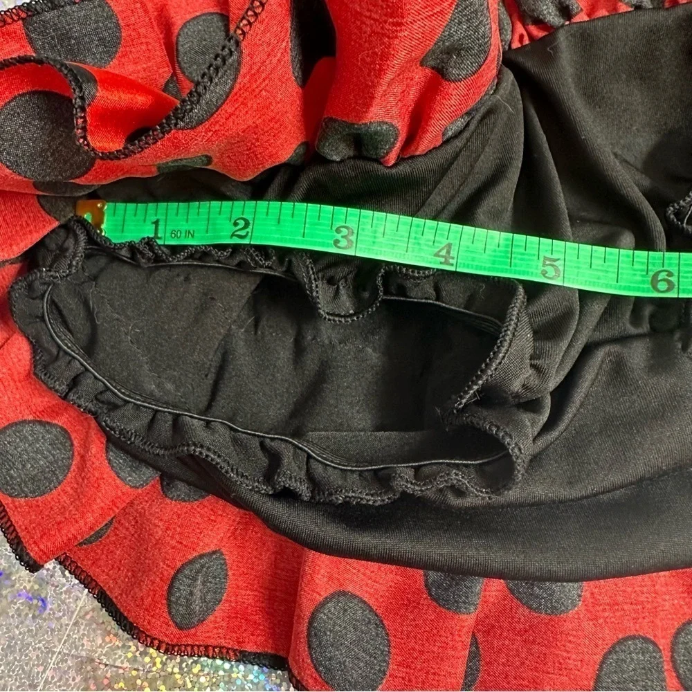 Toddler Tutu Size L (3T) Black Red Tiered Ruffles Dance Costume Tutu Skirt